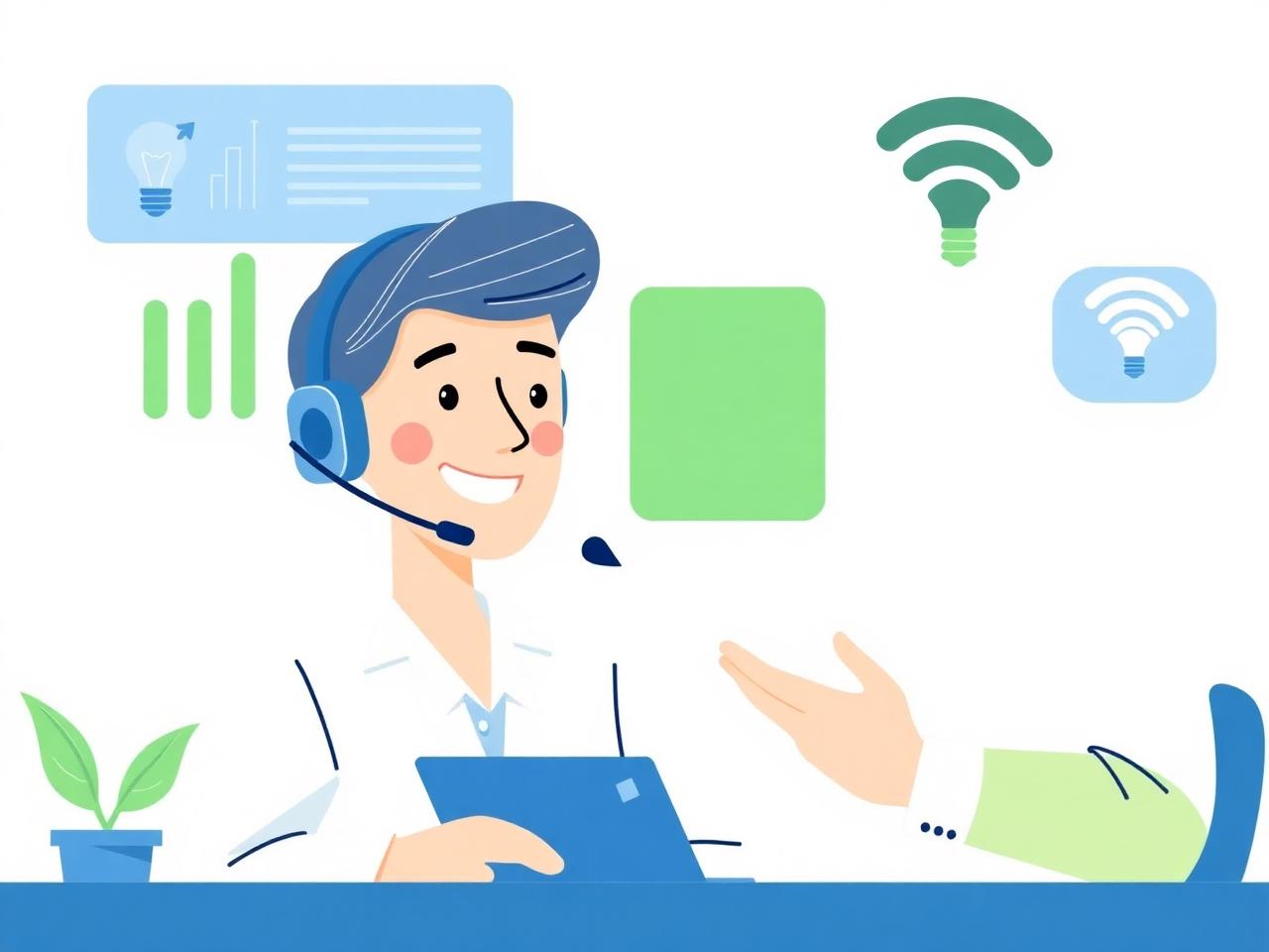 Specialist van Eerlijk Verbonden geeft telefonisch advies over energie en telecom
